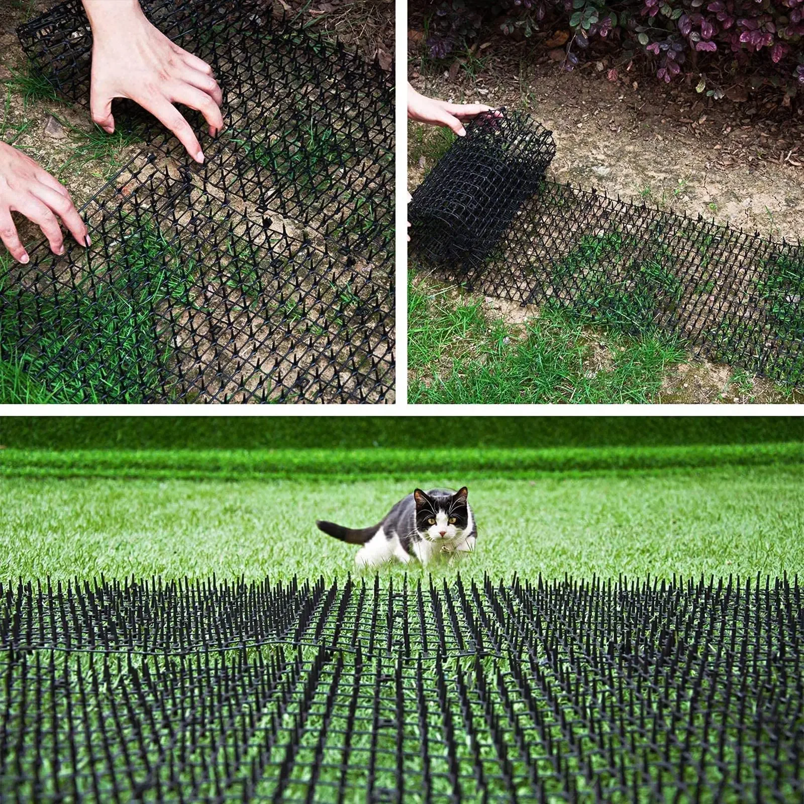 2M สุนัข Cat Scat Mat สัตว์ยับยั้งพลาสติก Scarer-Spike เครื่องมือ ​ Polypropylene Anti Cat Mat เครื่องมือทําสวนในครัวเรือน