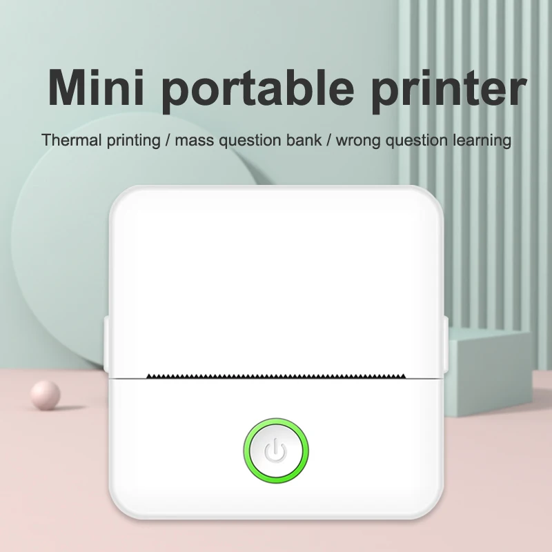 Mini HD Impressora Térmica Etiqueta Portátil, Endurance Bluetooth Printer for Student Error Title Note, Impressão Inkless do bolso errado