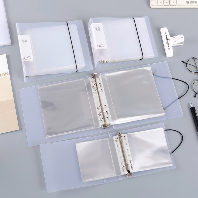 Quadratische Kunststoff-Ordnerhüllen, HD-transparente quadratische Ordnerhüllen, 15 x 15 Fotokartenordner, 10/12/18 cm, quadratischer Papier-Aktenordner