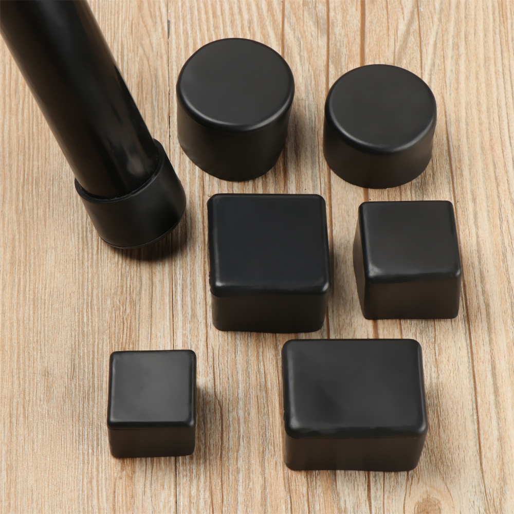4pcs/set Chair Leg Caps Rubber Feet Protector Pads Furniture Table Covers Socks Hole Plugs Dust Cover Furniture Leveling Feet