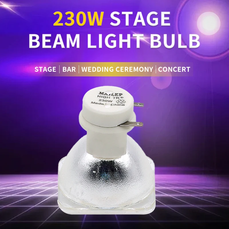 Las bombillas de iluminación Mailep pueden reemplazar la bombilla Osram Sharpy luz con cabezal móvil 230W 7R lámpara 9R 260w 16R 330w KTV Bar bombilla de luz de escenario
