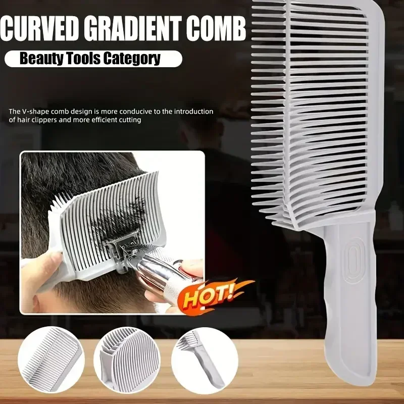 Fading Kam Professionele Kapper Clipper Blending Flat Top Haar Knippen Kam Voor Mannen Hittebestendige Vervagen Borstel Salon Styling Tool