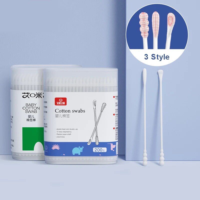 400/200 Uds hisopo de algodón de doble cabeza maquillaje para mujeres Lipstik brotes punta palos nariz limpieza de orejas herramientas de cuidado de la salud Bastoncillos Oidos