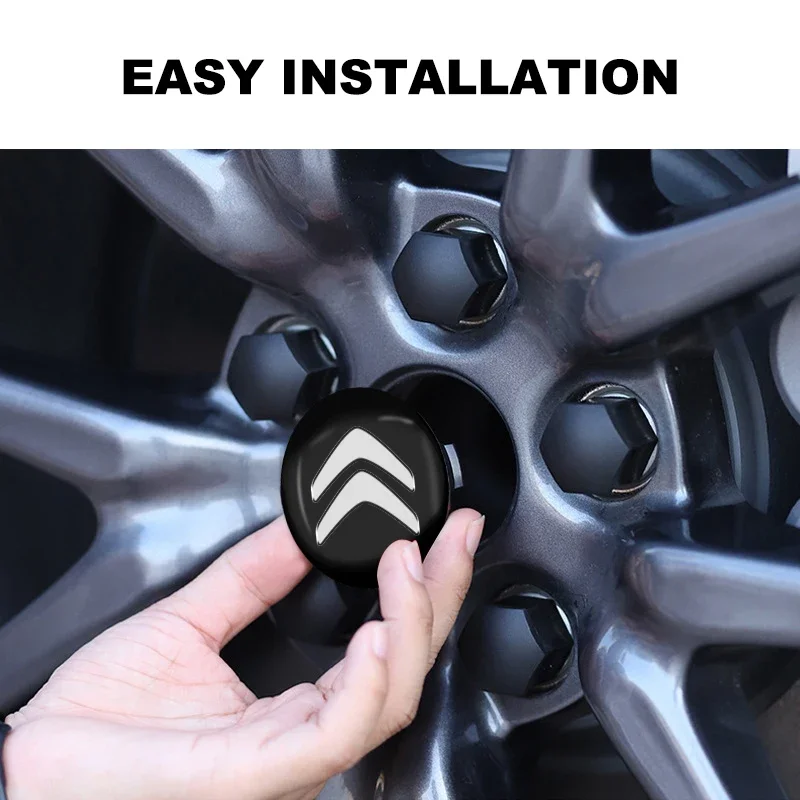 4 Uds 56mm tapa central de rueda de coche insignia Logo emblema calcomanía pegatina de rueda para Citroen C1 C2 C3 C4 C5 C6 C8 C4L DS3 Accesorios