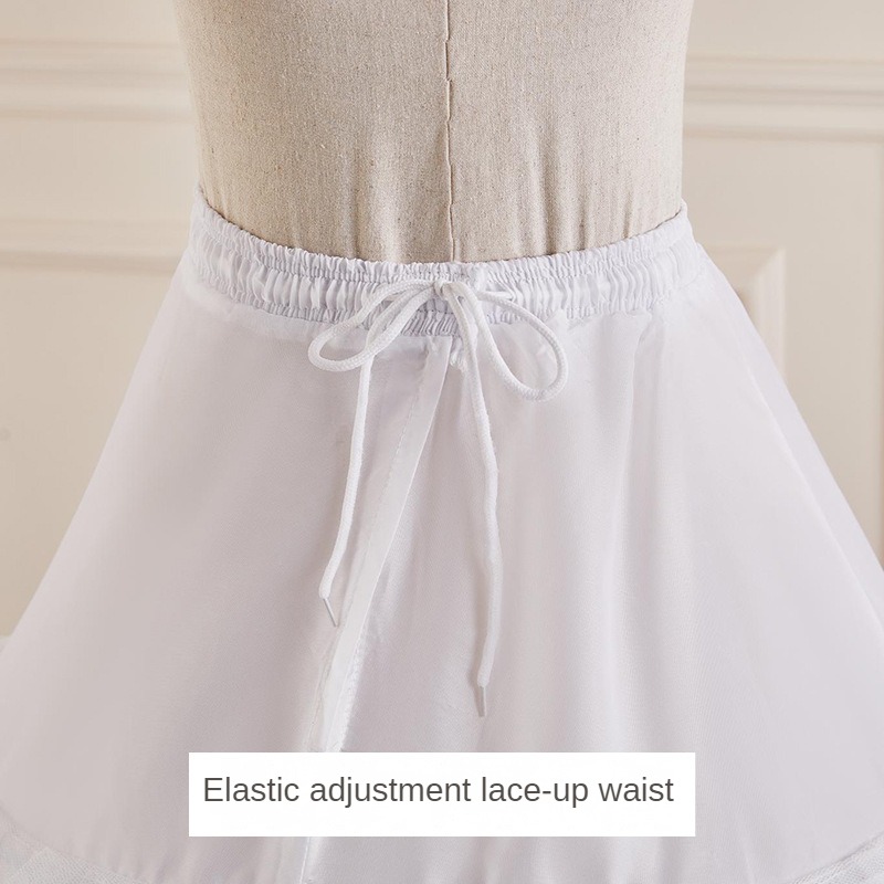 6 フープ アンスコ女性ペチコート ウェディング ドレス プリーツ クリノリン ホワイト A ライン床の長さのアンダー スカート カンカン ペチドレス