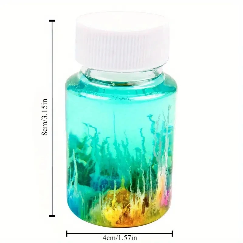 1pc DIY 매직 가든 나트륨 규산염 성장 돌 키트, 자동차 장식을위한 크리스탈 정원 과학 실험, 플라스틱 소재 2025