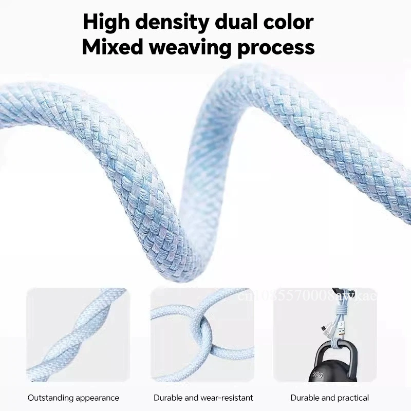3 In 1 Fast Charging Cable 100W For Xiaomi iPhone Poco Micro USB Type C Charger Cable Cord Multiple Usb C Charging Wire Line