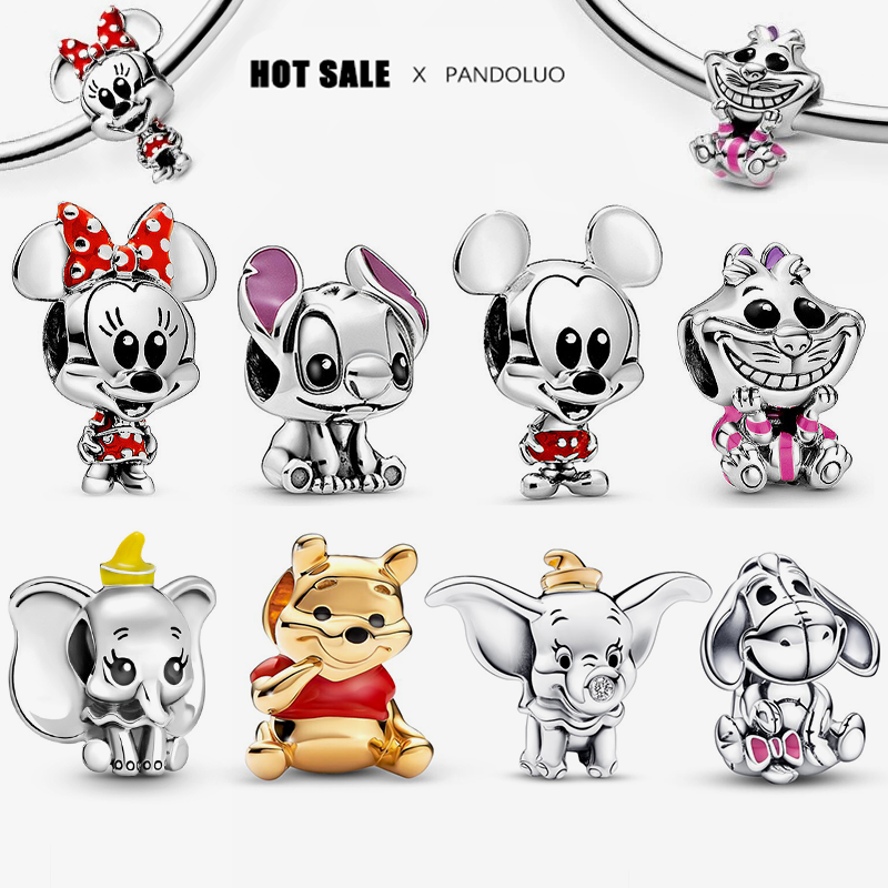 Nuevas cuentas de plata de ley 925 de Disney Capitán América se adapta a pulseras de abalorios Pando para mujer, colección Marvel, regalo de joyería
