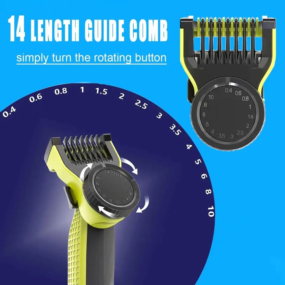 Adjustable Guards Combs for Philips One Blade QP2520 QP2630 QP2724 QP2834 Electric Shaver 14 Length Adjustable Kit