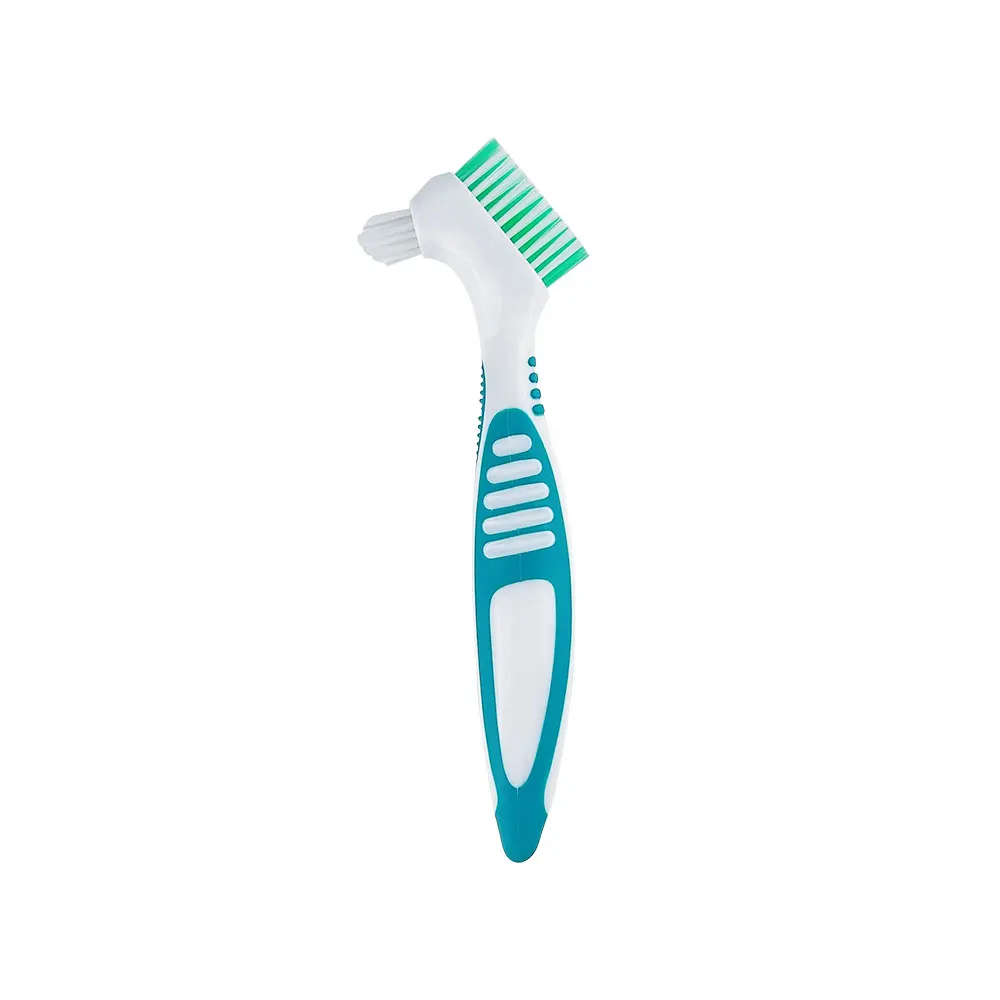10pcs Denture Cleaning Brush Toothbrushes False Teeth Brush Multi-Layered Bristles Non-Slip Ergonomic Rubber Handle Oral Care