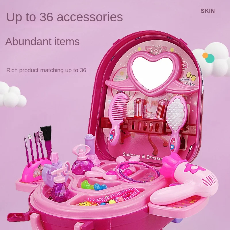 Ensemble de maison de jeu, coiffeuse pour enfants, jouets pour filles de 6 à 10 ans, ensemble de maquillage pour filles, jouet pour enfants, cadeau d'anniversaire
