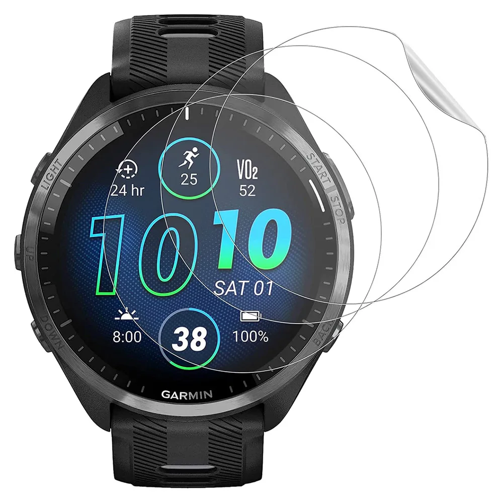 3Pcs Soft Hydrogel Protective Film For Garmin Forerunner 265 265S 965 970 Clear Screen Protector Film