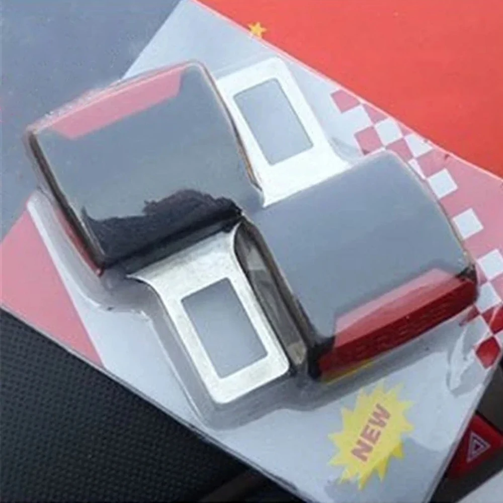 2PC Car Seat Belt Clip Extender Safety Seatbelt Lock Buckle Plug Thick Insert Socket Extender Safety Buckle Seat Belt Accessorie