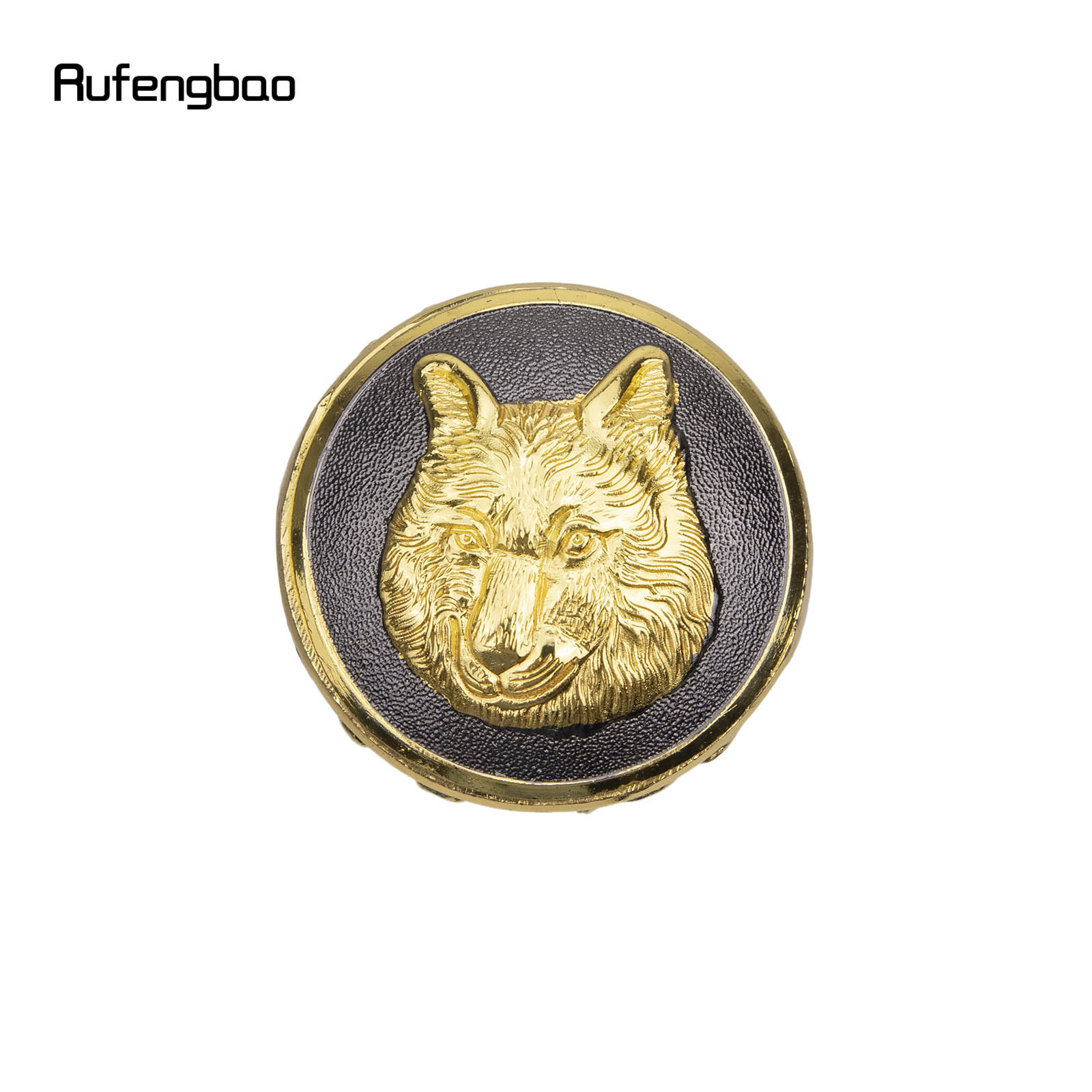 Ouro de luxo cabeça lobo totem alívio bengala com placa escondida auto defesa moda cana placa cosplay crosier vara 93cm