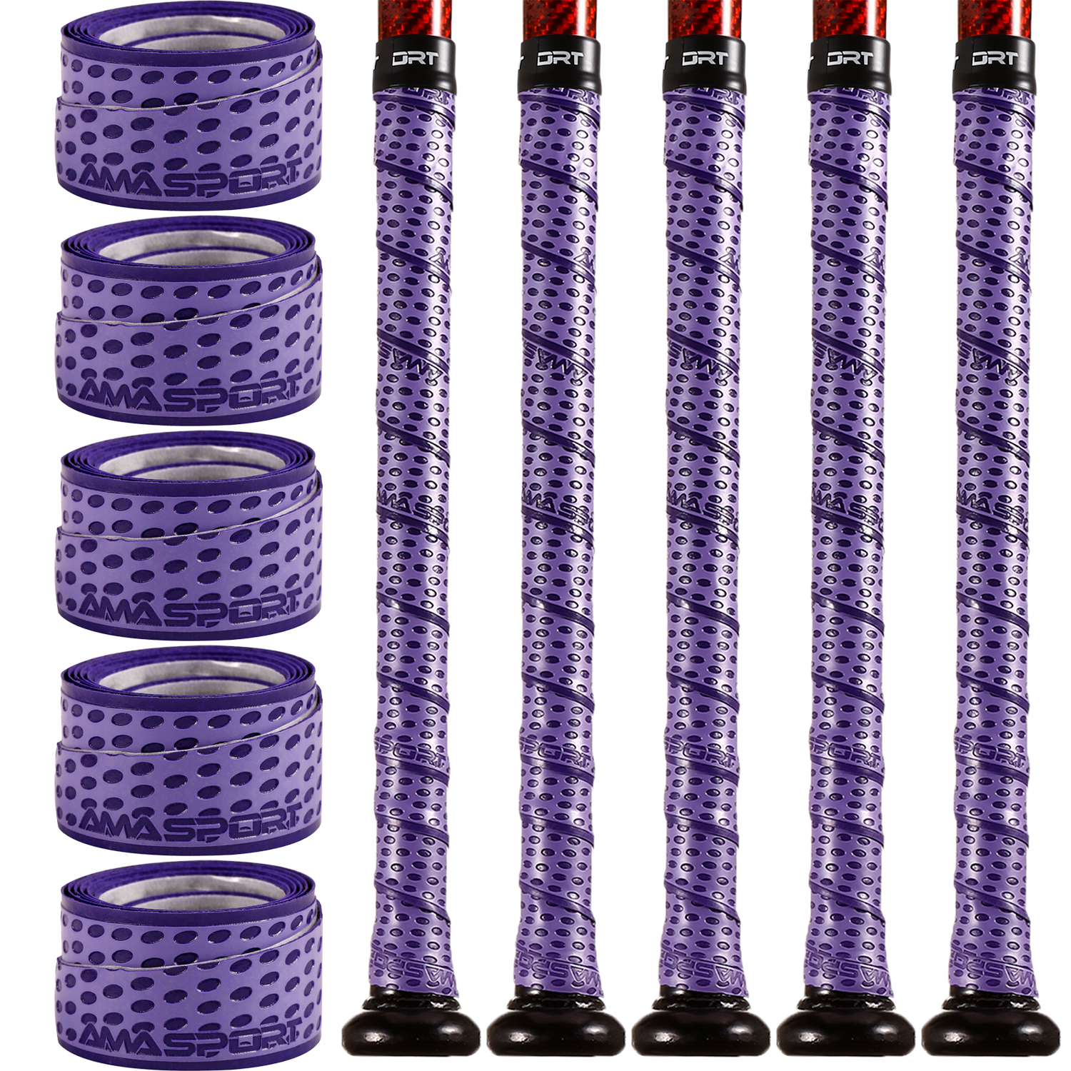 AMASPORT-empuñaduras para bate de béisbol, Color puro, para una experiencia más cómoda, deportes y entretenimiento, accesorios de béisbol