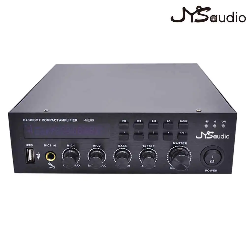 Bluetoothと互換性のあるパワーアンプ,100v,70v,60w,HiFiステレオ,ベース,車,カラオケ,映画,デジタルスピーカーと互換性があります