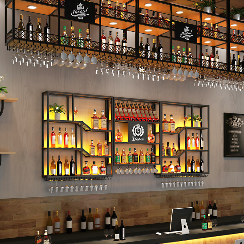 Wein regal, Wand regal, Restaurant Eisen Kunst Rotwein regal, Bar Wand