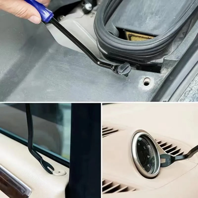 Kit de herramientas de extracción de Panel de coche portátil, extractor de clavos, Radio, Audio, palanca de puerta, Clip de reparación, ajuste, instalador de eliminación de tablero, herramienta manual