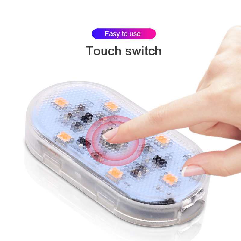 1pcs Mini USB Type C Charging LED Night Light 6/8 SMD Touch Sensor Car Atmosphere Lamp Closet Drawer Kitchen Sensing Wall Light