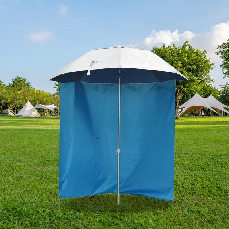 Parasol portátil con diseño de media circunferencia, tela envolvente impermeable, para exteriores