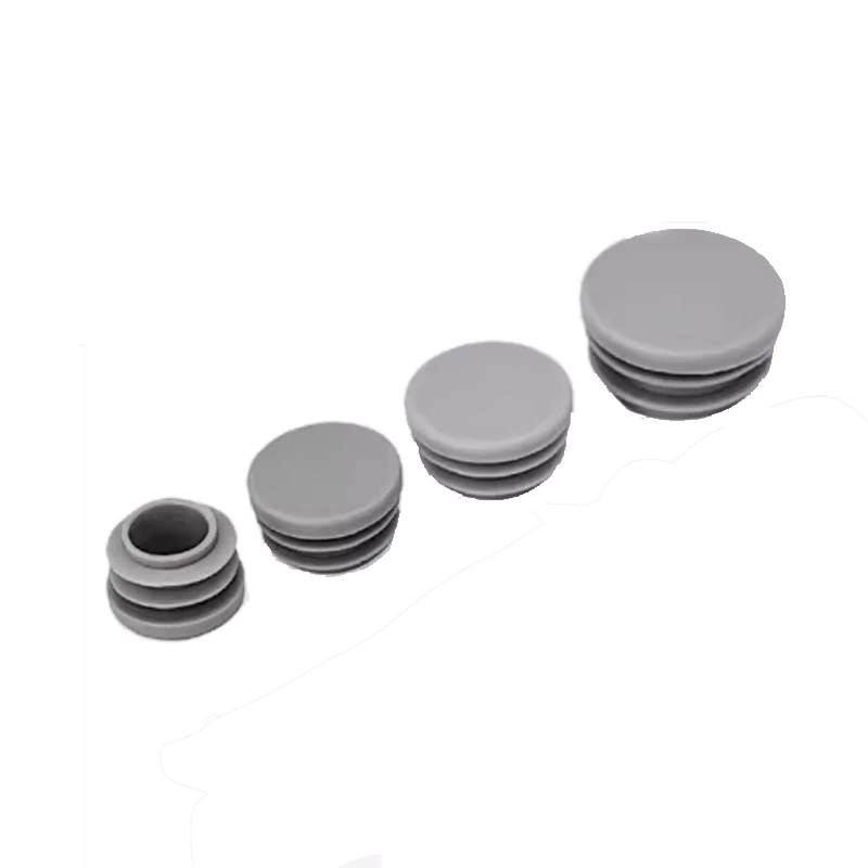 1-20 個グレーラウンド/スクエアプラスチックブランキングエンドキャップ鋼管パイプインサートプラグ家具椅子脚栓ダストカバー