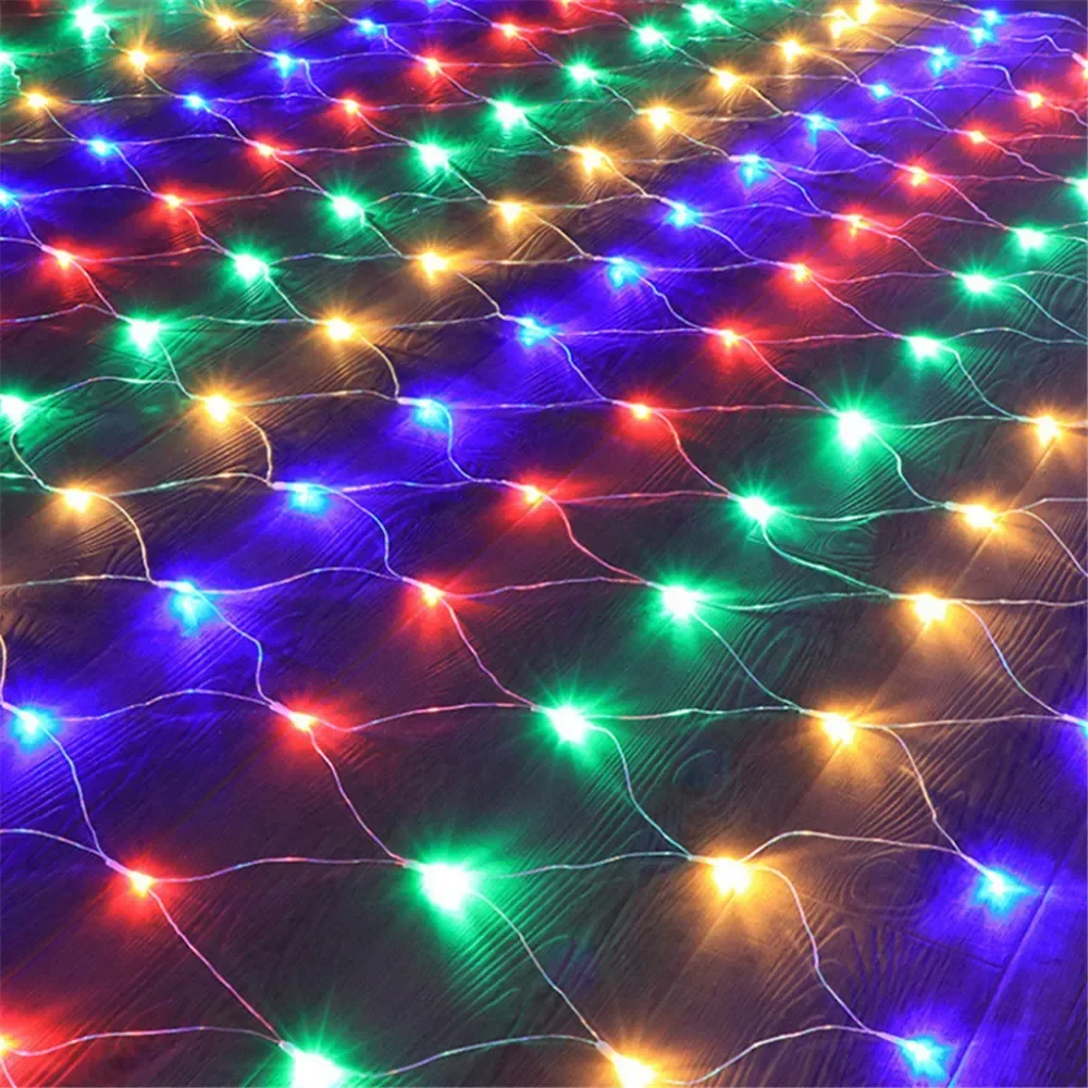 ไฟ LED String 4 m x 6 M 1.5 M X 1.5 M 2x3 M Garlands คริสต์มาสไฟสุทธิ Fairy Xmas Party งานแต่งงานตกแต่งผ้าม่านแสง