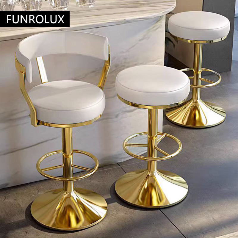 Light Luxury Bar Stool Kitchen Island Chair Home Bar Chair Lift Modern Simple High Stool Bar Stools