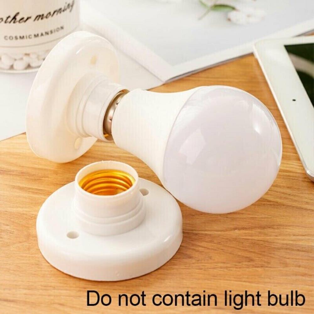 5-50pcs E27 Screw Cap Socket White Gold Ceiling Light Lamp Bulb Fixing Base Stand Light Bulb Holder Lamp Socket For Home 6A 250V