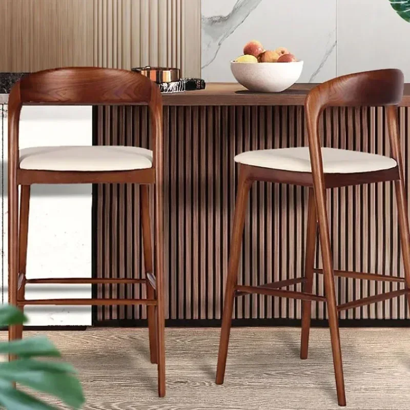 Taburete-Chaises de bar en bois vintage, moderne, comptoir haut, restaurant, cuisine, meubles de maison