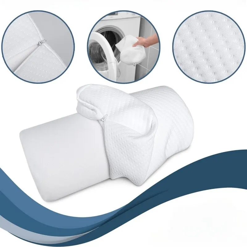 Almohada de refuerzo cómoda para piernas, espalda y cabeza, funda de algodón de espuma viscoelástica, almohada de apoyo Lumbar para almohada semirollo