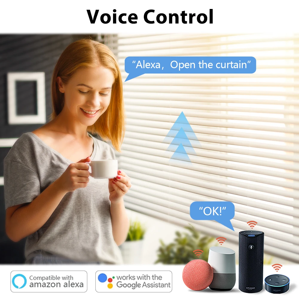 LoraTap ZigBee cortinas persianas interruptor Control Motor conectado Google Home Alexa ventana eléctrica Tuya Smart Life