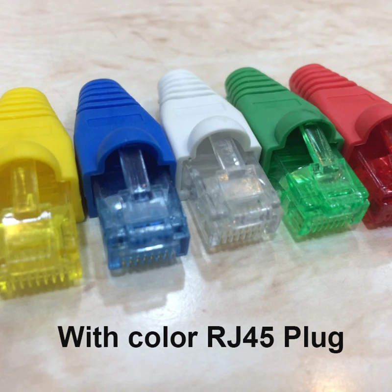 Tapa adaptadora RJ-45 CAT6 CAT5e, conector de Cable de red Ethernet, tapas RJ45, funda protectora para botas Cat 5 CAT6 Lan