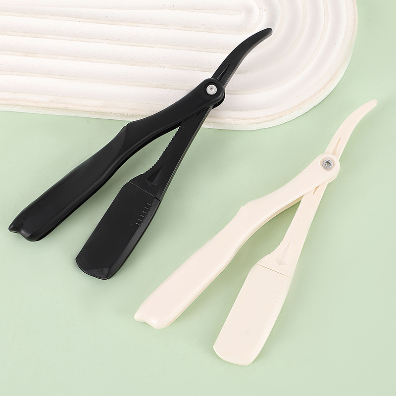 Professional Manual Shaver Straight Plastic Edge Sharp Barber Razor Folding Shaving Beard Cutter Wholesale