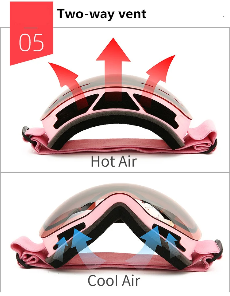 新しいスキーゴーグル男性女性二重層防曇ビッグスキーマスク UV400 メガネ保護スキー冬の雪スノーボードゴーグル