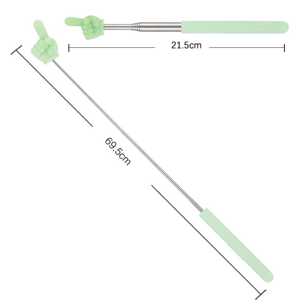 Durable Stainless Steel Teaching Pointer Telescopic Rod Finger Design Finger Reading Sticks Whiteboard Hand Pointer Teachers