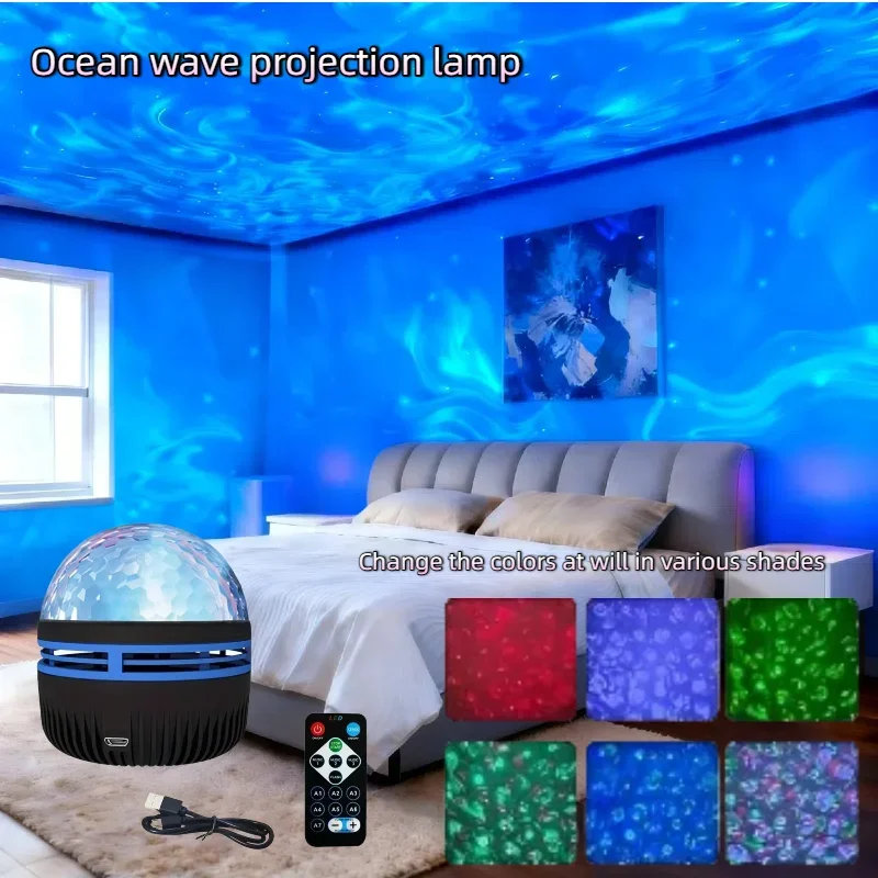 Projecteur LED de galaxie enchantée, veilleuse lumineuse, ciel étoilé, télécommande, intensité variable, décoration de fête de noël pour chambre d'enfants