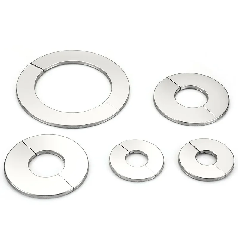 Cubierta decorativa autoadhesiva de acero inoxidable para grifo, cubiertas de pared para tubería de agua con acabado cromado para ducha, accesorios de baño, 1 ud.