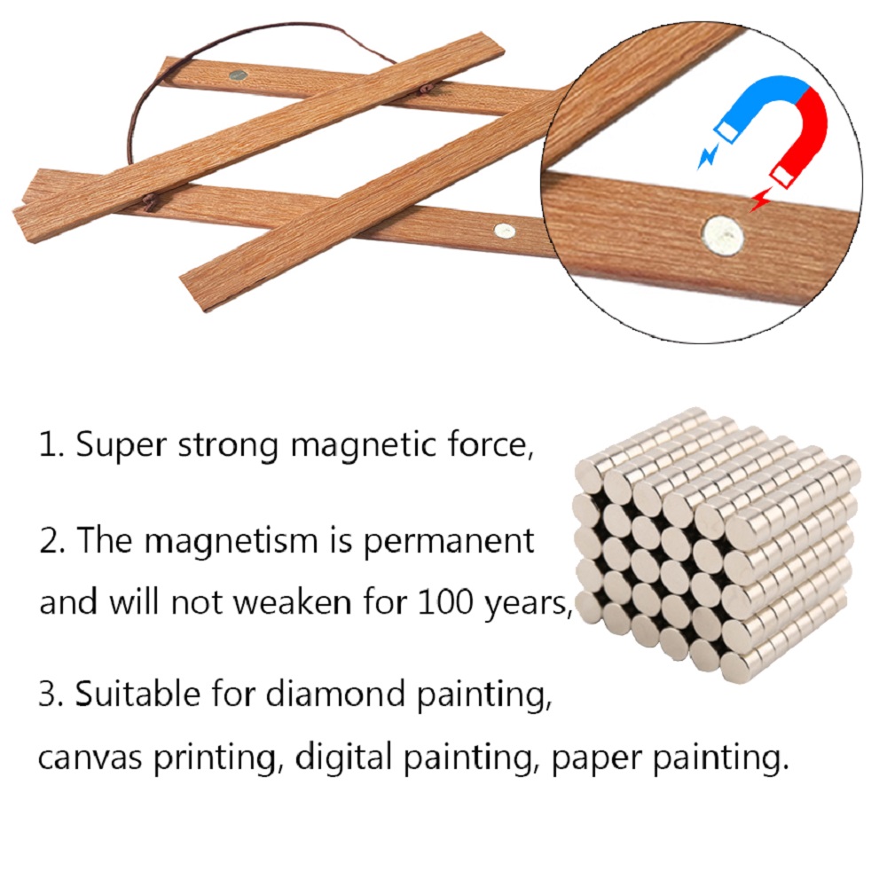 4 Colors Teak Pine Wood Magnetic Poster Hanger Scroll Painting Frame 21 31 41 51cm Black White Wood Photo Frame Canvas Frame