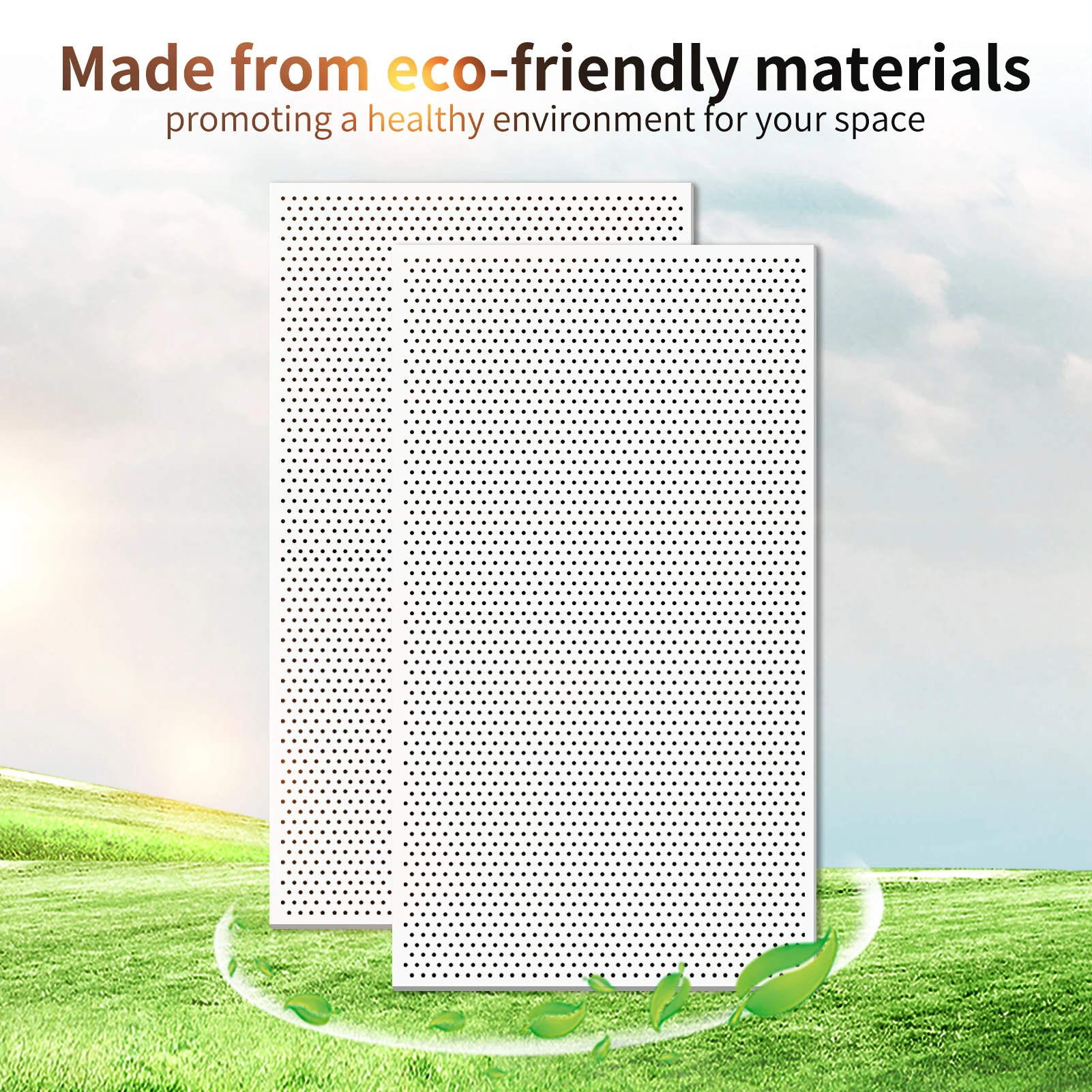 Art3d 24''x48'' Acoustic Drop Ceiling Tiles, Soundproof panelsfor Wall Coverings,White,10-pack,80 Sqft