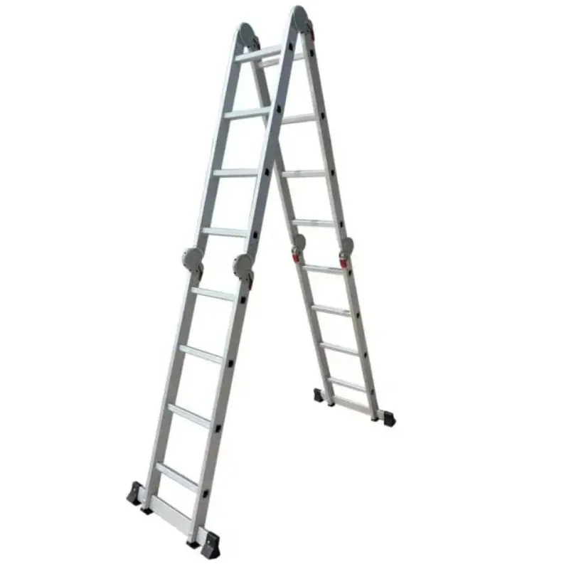 Escalera de aluminio multifunción más vendida con certificación CE, con cerradura de seguridad y alfombrilla antideslizante, plegable portátil para taller