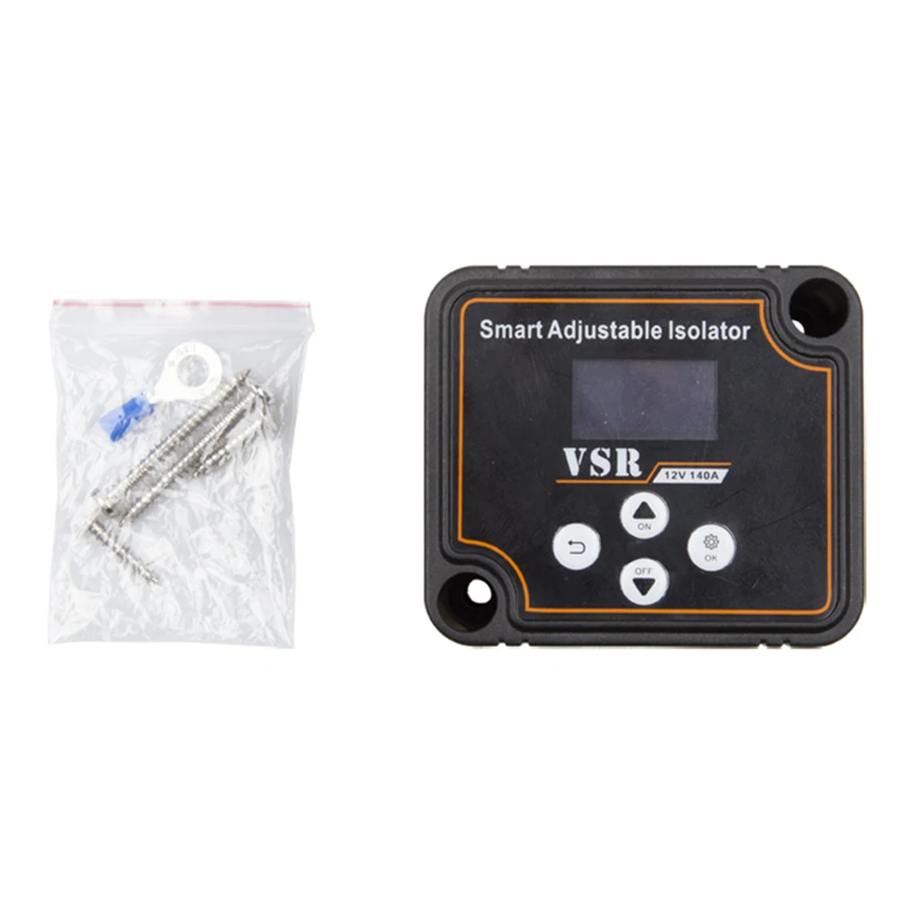 Aislador inteligente de batería Dual de 12V y 140A, pantalla LCD, relé de coche VSR, configuración de voltaje, relé sensible de voltaje Digital para Camper, coche, RV