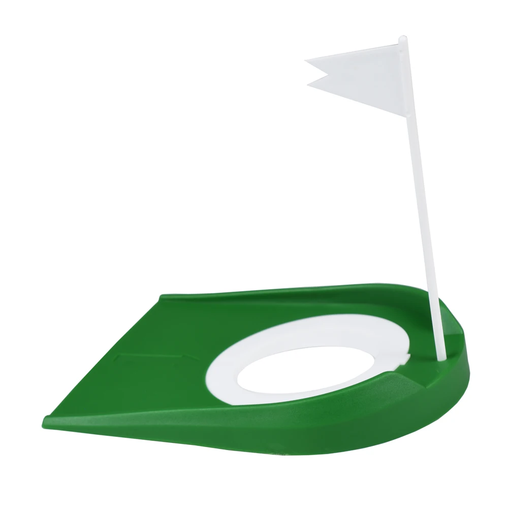 Entrenador de Golf para interiores con agujero, Putter de bandera, ayuda de práctica verde, ayuda para entrenamiento al aire libre en casa, agujero ajustable