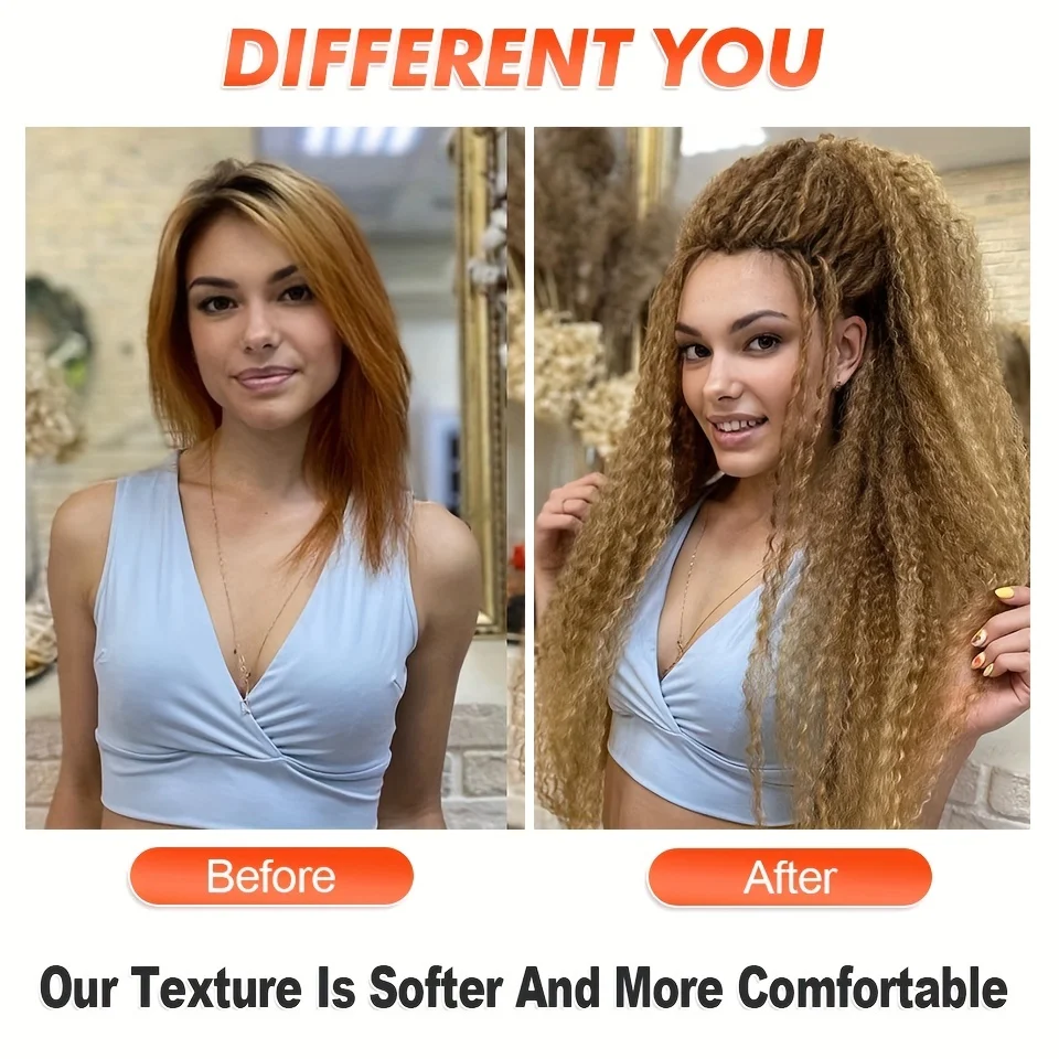 ブラジル三つ編み合成かぎ針編みヘアアフロカール編組ヘアエクステンション女性のためのアフリカ編組変態カーリーヘア OmbrePink