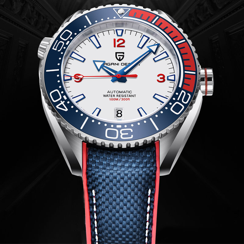 PAGANI DESIGN классические роскошные мужские автоматические часы с сапфировым стеклом механические наручные часы из нержавеющей стали 100 м водонепроницаемые часы