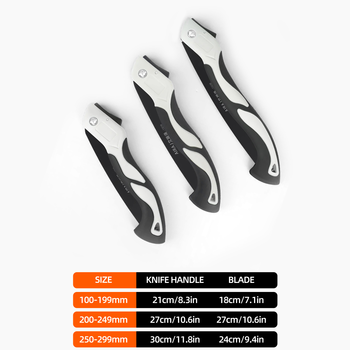 AIRAJ Sega pieghevole da 9,4 pollici, seghe da potatura con denti in acciaio SK5, seghe a mano per campeggio, giardinaggio, carpenteria Sega da campeggio portatile.