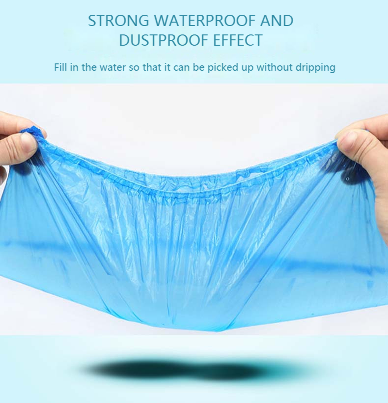 1Pack/100 Pcs Portable Waterproof Boot Covers Plastic non-slip Wear Disposable Shoe Covers Overshoes Rain Shoe Covers Mud-proof