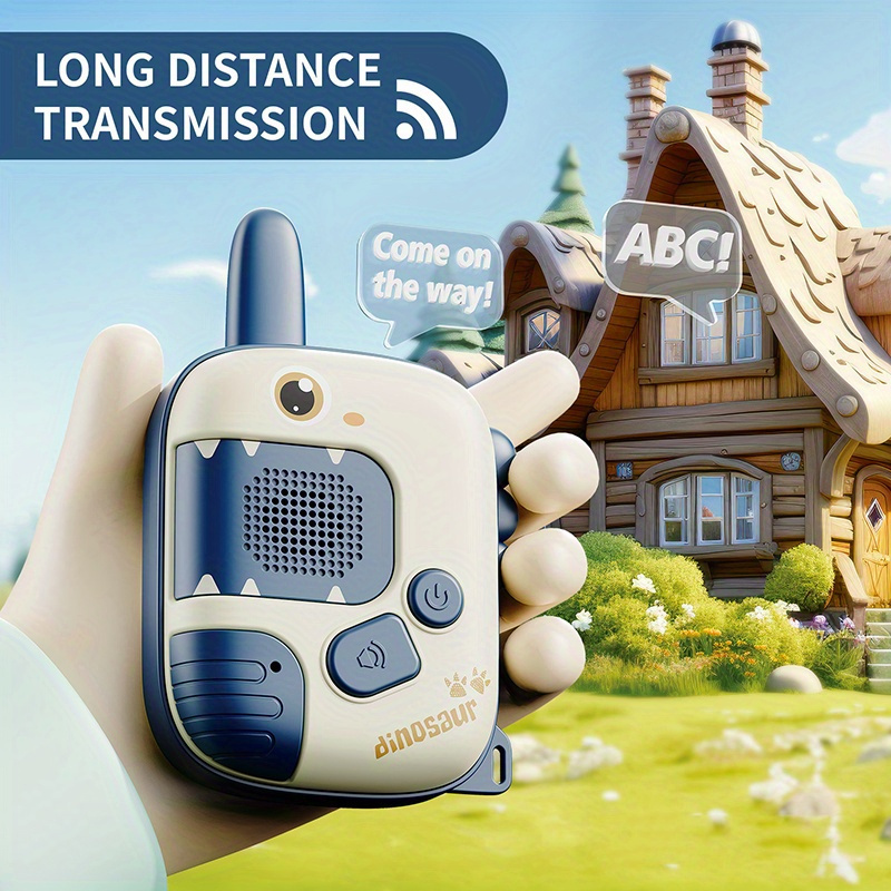 Mini rádio infantil conjunto de 2 peças PMR 446 receptor de rádio portátil para crianças brinquedos de acampamento e caminhada internos e externos