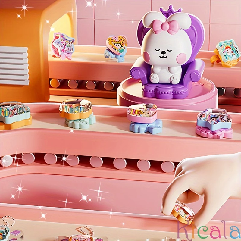 77 ชิ้นชุดเด็กทําด้วยมือ DIY Multifunctional Magic กล่องแหวนเครื่องประดับโบราณสติกเกอร์ชุดเครื่องบรรเทาปริศนาของเล่น