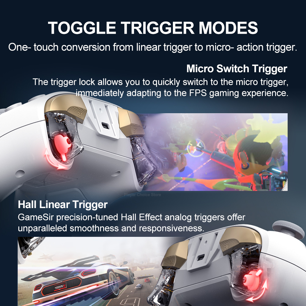 GameSir Cyclone 2 Pro Wireless Gamepads PC for Nintendo Switch 2/1 Windows Steam IOS Android Controller with Mag-Res TMR Sticks