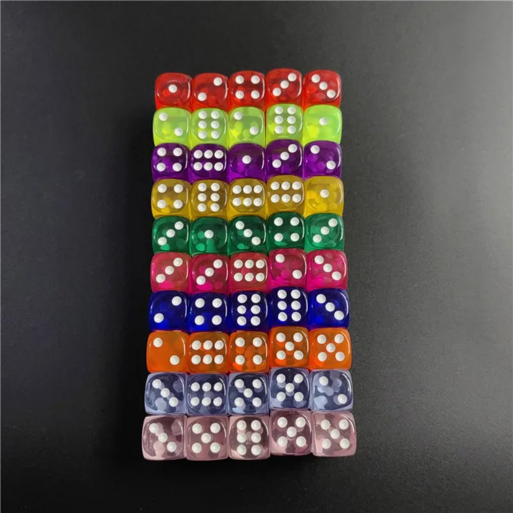 100 sztuk/partia 14mm 10 Kolorów Przezroczyste Kostki Akrylowe z Zaokrąglonymi Rogami Kostki do Picia Kostki do Klubów Nocnych Barów KTV Zestaw Kostek do Rozrywki Zabawki